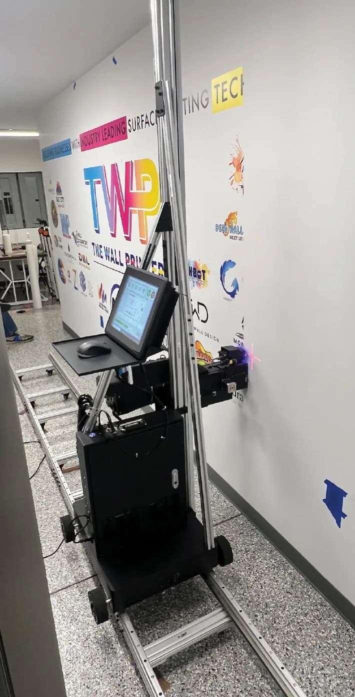 WP-UV-PRO machine printing in the Wilmington showroom